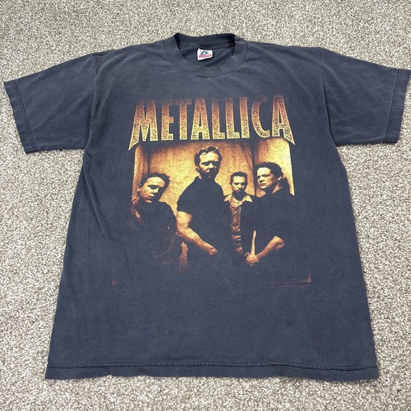 Metallica Shirt Vintage 1998 North American Tour Double Sided Faded Size Large